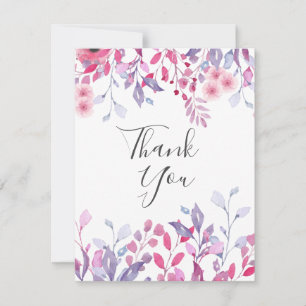 Elegant Lavender Wildflowers Business Thank You Card