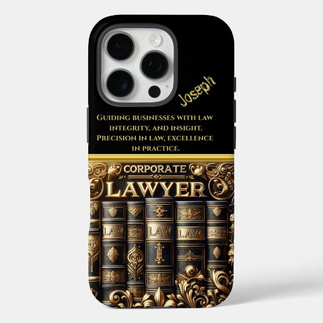 Elegant Law Books Adorned in Gold and Silver Tones Case-Mate iPhone Case (Back)