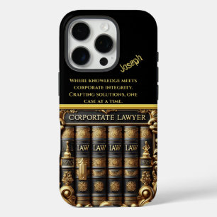 Elegant Law Books Showcasing Expertise iPhone 16 Pro Case