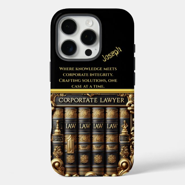 Elegant Law Books Showcasing Expertise Case-Mate iPhone Case (Back)