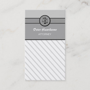 Elegant Law Firm Attorney Lawyer Justice Scales Business Card