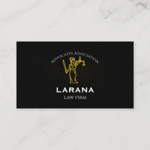 Elegant Law & Justice Business Card Attorney