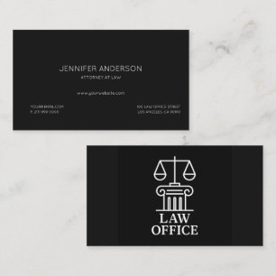 Elegant Law Office Logo   Attorney & Legal Busines Business Card