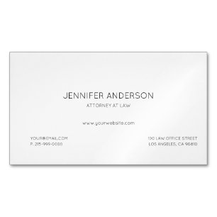 Elegant Law Office Logo Attorney & Legal Magnetic Business Card