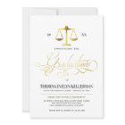 Elegant Law School Graduation Party Invitations