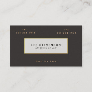 Elegant Lawyer Brown Suede Look Business Card