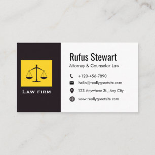 Elegant Lawyer Business Card Attorney & Legal