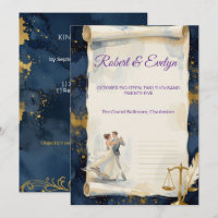 Elegant Lawyer Dancing Watercolor Wedding