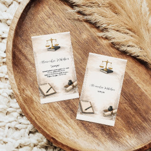 Elegant Lawyer Desk Professional Branding Business Card