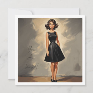 Elegant LBD Greetings: Simply Divine Invitation
