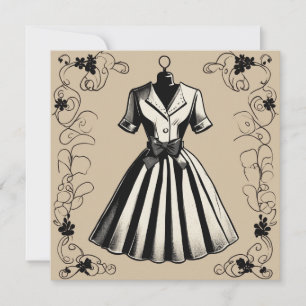 Elegant LBD Greetings: Simply Divine Invitation