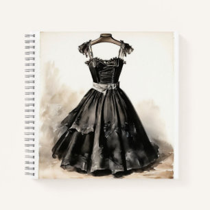 Elegant LBD Victorian: Little Black Dress Blank Notebook