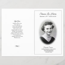 Elegant LDS Funeral Program