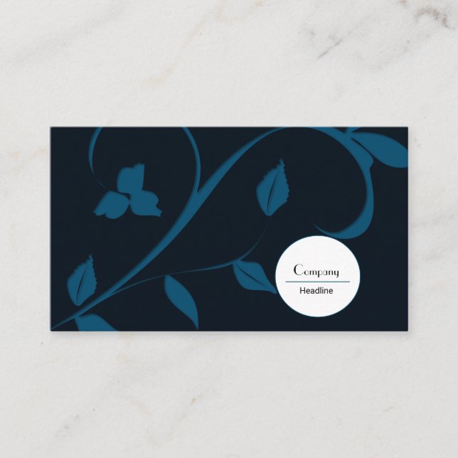 Elegant Leaf Business Card (Front)