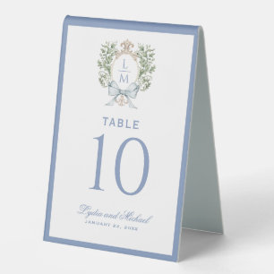Elegant Leaf Crest Table Number