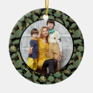 Elegant Leaf Design Botanical Ceramic Tree Decoration