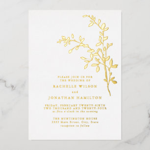 Elegant Leaf Wedding Gold