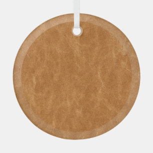 Elegant Leather Background Texture Glass Tree Decoration
