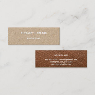 Elegant leather modern mini business card