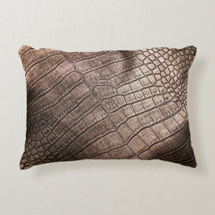Elegant leather pattern close up. decorative cushion