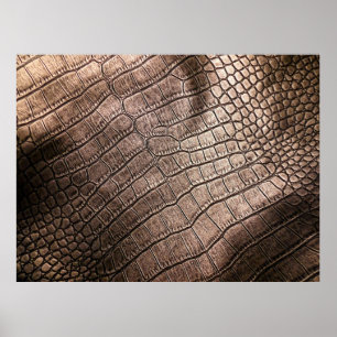 Elegant leather pattern close up. poster