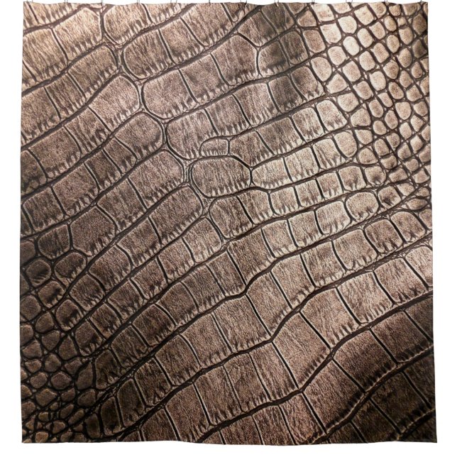 Elegant leather pattern close up. shower curtain (Front)