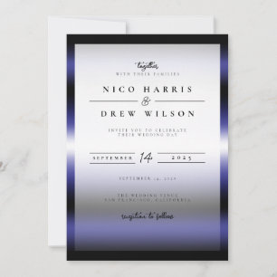Elegant Leather Pride Wedding Invitation