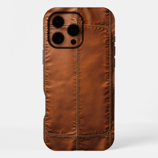 Elegant Leather Shield for iPhone Case (Back)