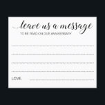 Elegant Leave Us A Message Wedding Advice<br><div class="desc">These beautiful wedding "leave us a message" advice paper sheets will be a perfect addition to the guest book table. You'll have all the guests talking about their best advice  for the newlyweds. Part of the Alejandra collection.</div>