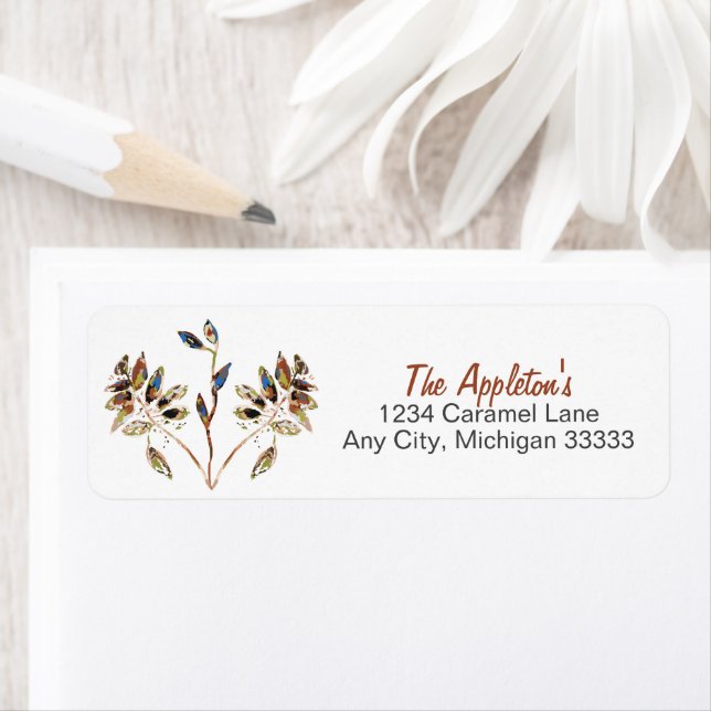 Elegant Leaves And Berries Floral Stationery (Insitu)