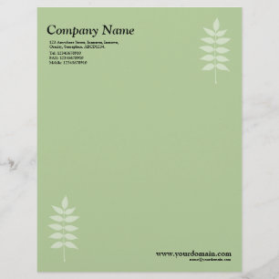 Elegant Leaves - Green Letterhead Design
