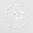 Elegant Leaves Round Personalised Wedding Monogram