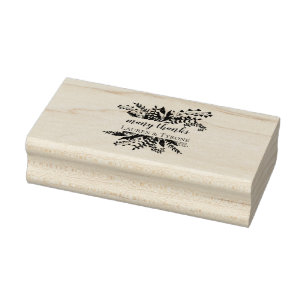 Elegant Leaves Rubber Stamp