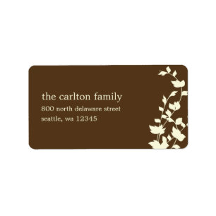 Elegant Leaves Thanksgiving Address Label