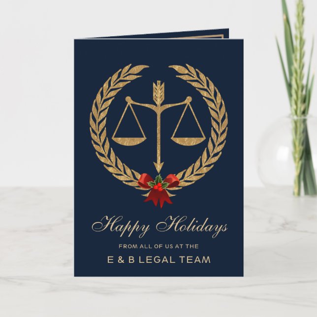 Elegant Legal Industry Holiday Card (Front)