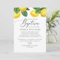 Elegant Lemon Baptism | Rustic Botanical Citrus
