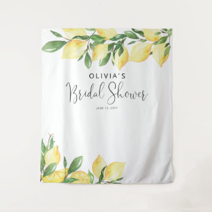 Elegant Lemon Bridal Shower Tapestry