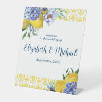 Elegant Lemon Floral Wedding Welcome
