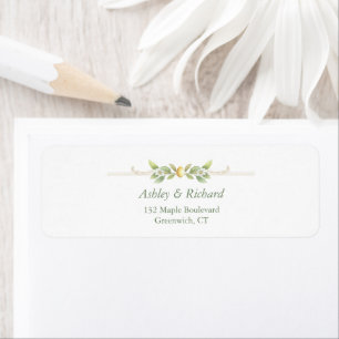 Elegant Lemon Greenery Return Address