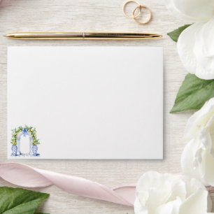 Elegant Lemon Grove Arch Wedding Envelope