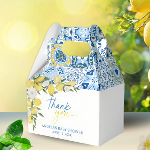 Elegant Lemon Mediterranean Baby Shower  Favour Bo Box