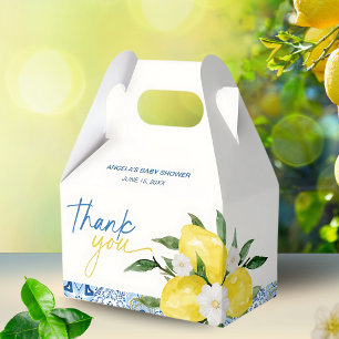 Elegant Lemon Mediterranean Baby Shower  Favour Bo Box
