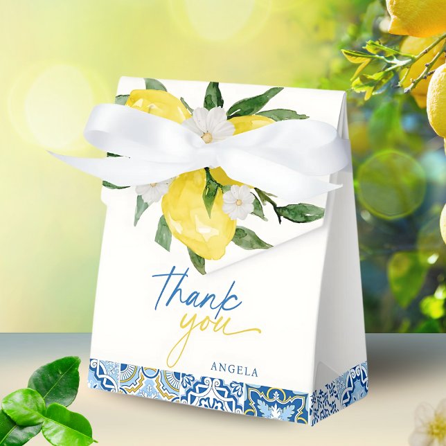 Elegant Lemon Mediterranean Baby Shower  Favour Bo Favour Box (Creator Uploaded)