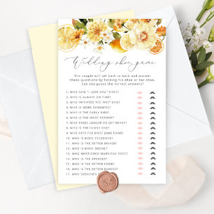 Elegant lemon The wedding shoe game