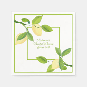 Elegant Lemon Theme Paper Napkin