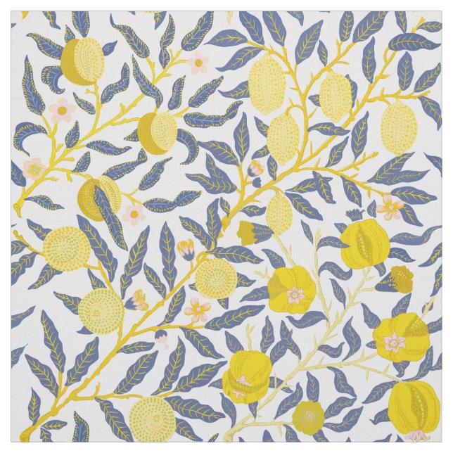 Elegant Lemon vines pattern choose your color Fabric (Swatch)