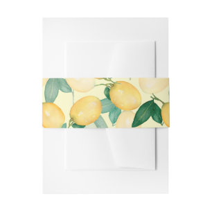 Elegant Lemons Belly Band Invitation Belly Band