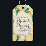 Elegant Lemons Bridal Shower Thank You Gift Tags<br><div class="desc">Elegant watercolor painting of lemons, leaves and greenery, these bridal shower gift tags are ready to personalise for party favour tags, gift labels, food labels, CHANGE to any wording. Use the Customise Further feature to add or delete text, align text, change the font, font colours and layout. MATCHING plates, napkins,...</div>