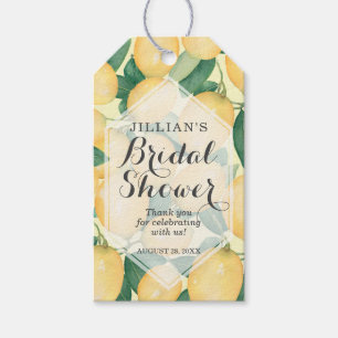 Elegant Lemons Bridal Shower Thank You Gift Tags