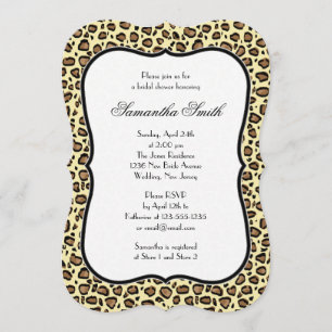 Elegant Leopard Animal Print Bridal Shower Invitation